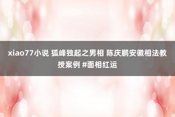 xiao77小说 狐峰独起之男相 陈庆鹏安徽相法教授案例 #面相红运