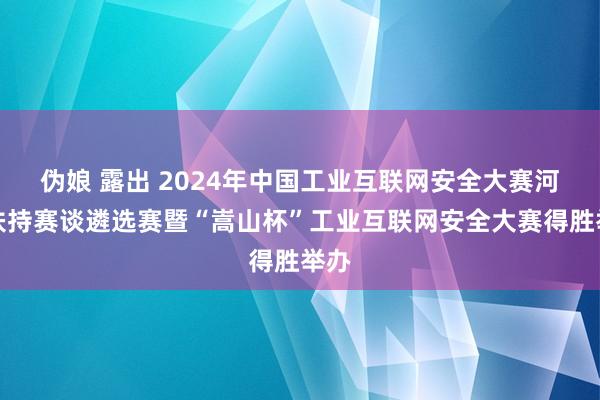 伪娘 露出 2024年中国工业互联网安全大赛河南扶持赛谈遴选赛暨“嵩山杯”工业互联网安全大赛得胜举办