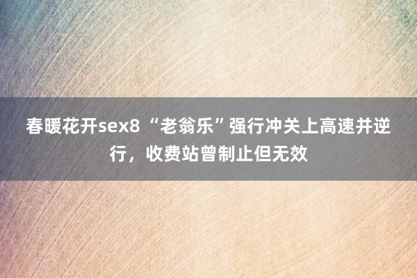 春暖花开sex8 “老翁乐”强行冲关上高速并逆行，收费站曾制止但无效