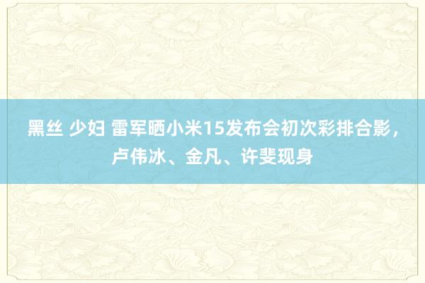 黑丝 少妇 雷军晒小米15发布会初次彩排合影，卢伟冰、金凡、许斐现身