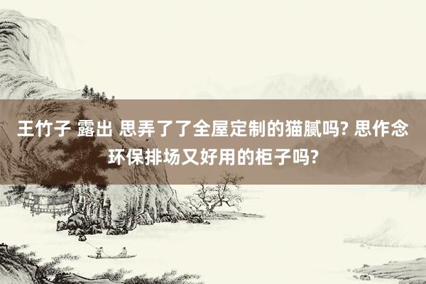 王竹子 露出 思弄了了全屋定制的猫腻吗? 思作念环保排场又好用的柜子吗?