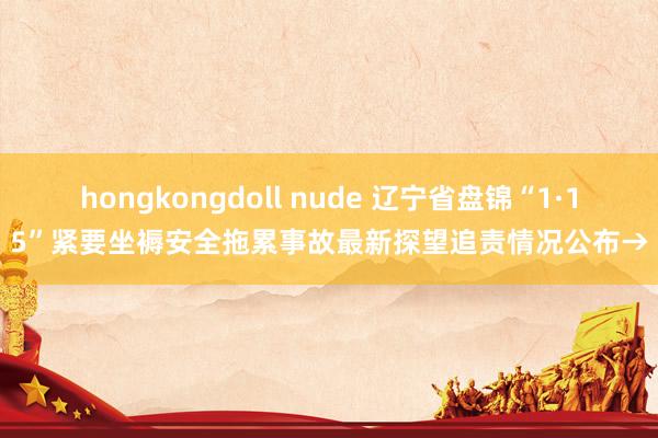 hongkongdoll nude 辽宁省盘锦“1·15”紧要坐褥安全拖累事故最新探望追责情况公布→