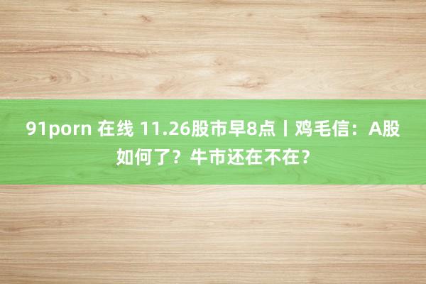 91porn 在线 11.26股市早8点丨鸡毛信：A股如何了？牛市还在不在？