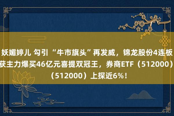 妖媚婷儿 勾引 “牛市旗头”再发威，锦龙股份4连板，东方钞票获主力爆买46亿元喜提双冠王，券商ETF（512000）上探近6%！