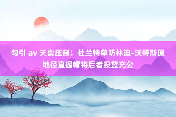 勾引 av 天禀压制！杜兰特单防林迪-沃特斯原地径直握帽将后者投篮充公