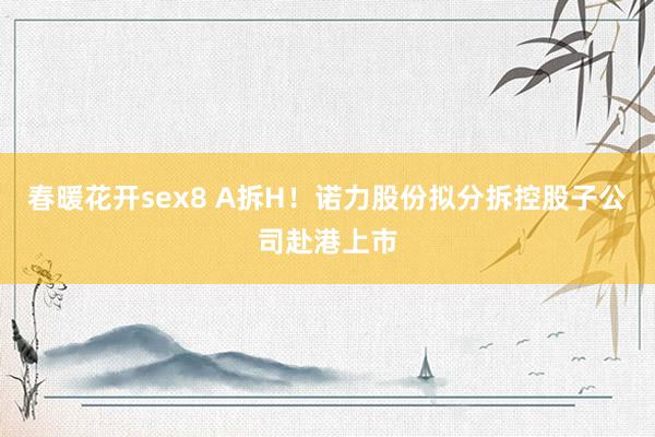 春暖花开sex8 A拆H！诺力股份拟分拆控股子公司赴港上市