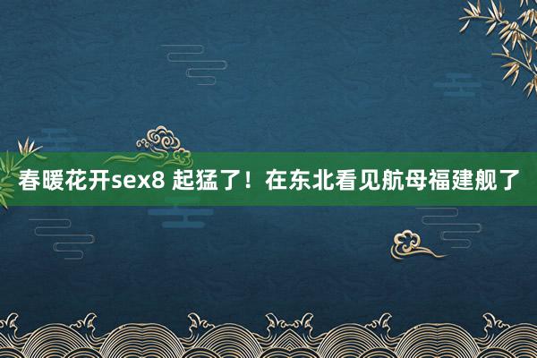 春暖花开sex8 起猛了！在东北看见航母福建舰了