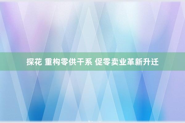 探花 重构零供干系 促零卖业革新升迁