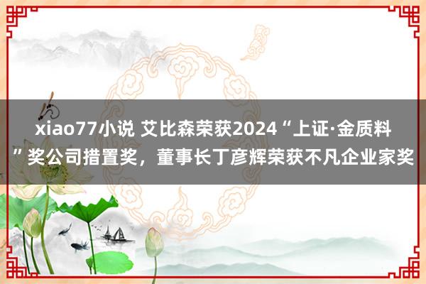 xiao77小说 艾比森荣获2024“上证·金质料”奖公司措置奖，董事长丁彦辉荣获不凡企业家奖