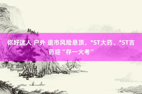 你好迷人 户外 退市风险悬顶，*ST大药、*ST吉药迎“存一火考”