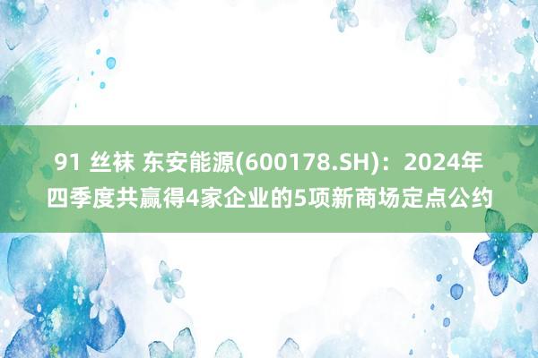 91 丝袜 东安能源(600178.SH)：2024年四季度共赢得4家企业的5项新商场定点公约