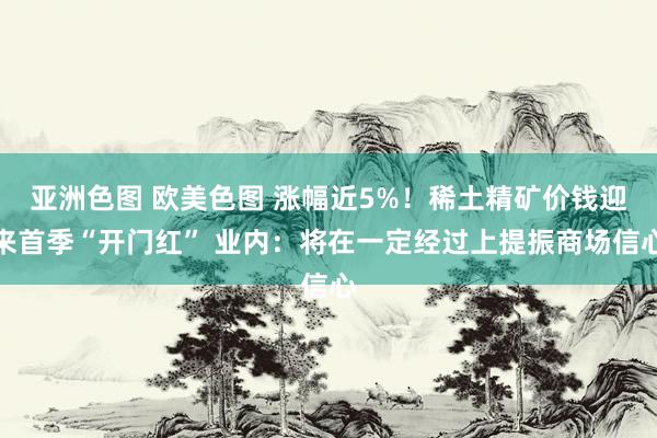 亚洲色图 欧美色图 涨幅近5%！稀土精矿价钱迎来首季“开门红” 业内：将在一定经过上提振商场信心