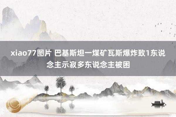 xiao77图片 巴基斯坦一煤矿瓦斯爆炸致1东说念主示寂多东说念主被困